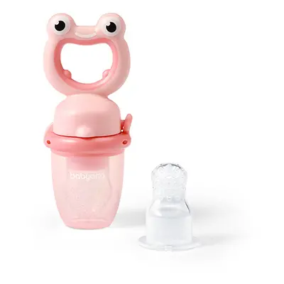 BABYONO Szilikon cumi etetéshez Frog pink 6m+