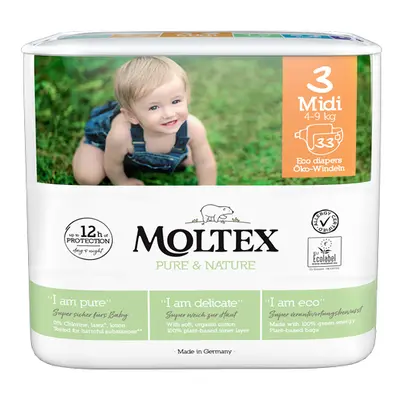 MOLTEX Pure&Nature eldobható pelenkák Midi (4-9 kg)