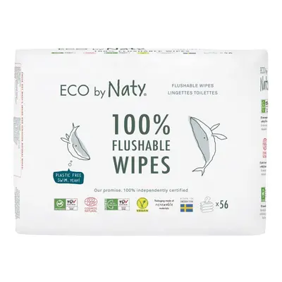 ECO BY NATY Nedves törlőkendők, szagtalan, leöblíthető - kényelmes csomag 3x56 db