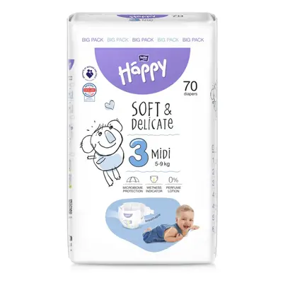 BELLA HAPPY Baba pelenkák eldobható Midi kg Big Pack db