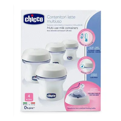 CHICCO Univerzális anyatejtartók cumisüvegrögzítéssel Natural Feeling, db