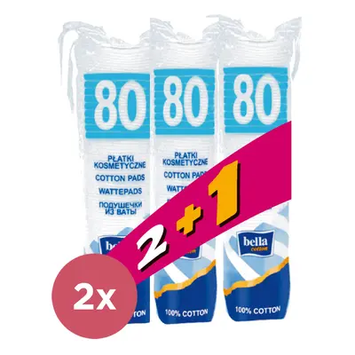 2x BELLA kerek sminklemosó tampon (3x80 db)