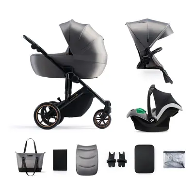 KINDERKRAFT SELECT az 1-ben kombinált babakocsi Prime Shadow Grey, Premium