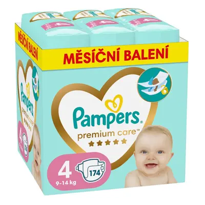 PAMPERS Premium Care eldobható pelenka 4-es méret (174 db) kg - havi csomag