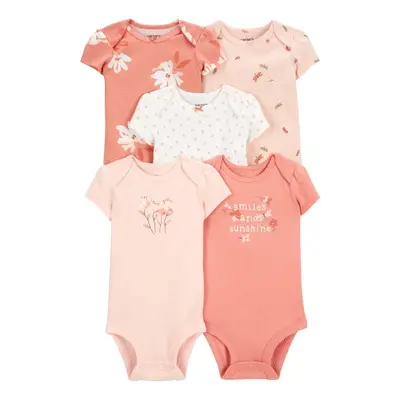 CARTER'S rövid ujjú Body Pink Virágos Girl 5db 6m/méret.