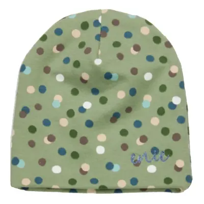 ENIE BABY Gyerek sapka Dots oliva 0-1m