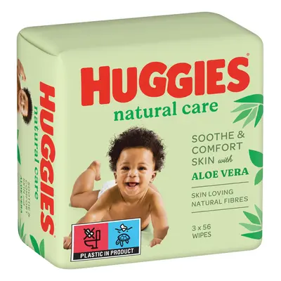 HUGGIES® Natural Triplo Nedves törlőkendők 56x3 db