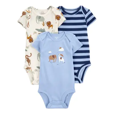 CARTER'S Rövid ujjú body Blue Animals fiú 3db 18m/méret.