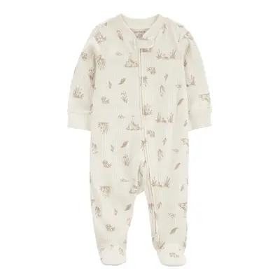 CARTER'S Sleep&Play Zip Jumpsuit Ivory Goose semleges 3m/méret.