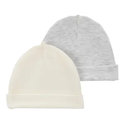 CARTER'S Cap Ivory/Grey semleges MFL 2db 0-3m