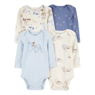 CARTER'S Hosszú ujjú body Blue/Ivory boy 4db 18m/méret.