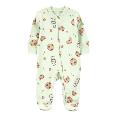 CARTER'S Sleep&Play cipzáras jumpsuit Sage Milk&Cookies semleges 6m/méret.