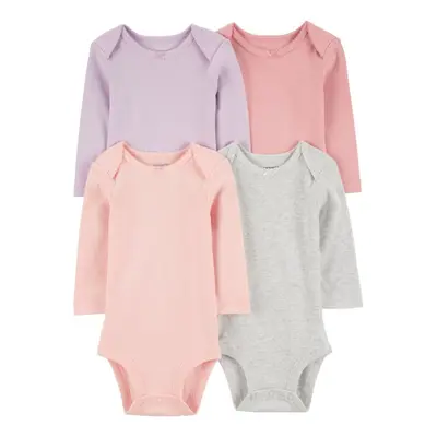 CARTER'S Bodysuit hosszú ujjú Lila/Szürke/Rózsaszín lány 4db 12m/méret.