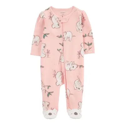 CARTER'S Sleep&Play Pink Koala Zip-Up Jumpsuit lányoknak, 9m/méret.