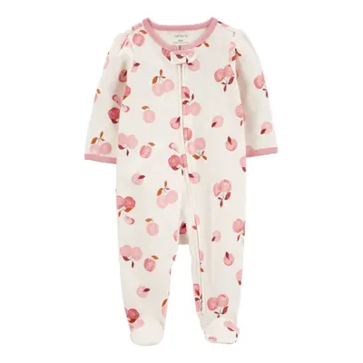 CARTER'S Sleep&Play Zip Jumpsuit Ivory Apple girl 9m/méret.