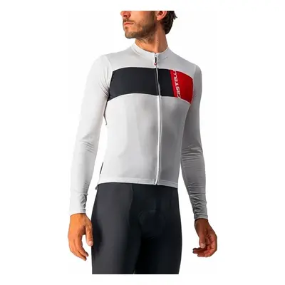 Castelli Prologo Long Sleeve Dzsörzi Ivory/Light Black-Red