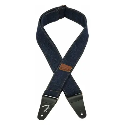 Fender Wrangler Logo Denim Strap Textil gitár heveder Dark Indigo