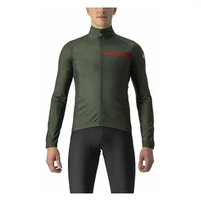 Castelli Squadra Stretch Kabát Military Green/Dark Gray