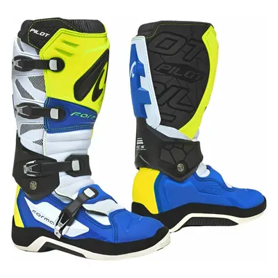 Forma Boots Pilot Yellow Fluo/White/Blue Motoros csizmák