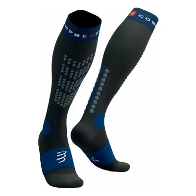 Compressport Alpine Ski Full Socks Black/Estate Blue T4 Futózoknik