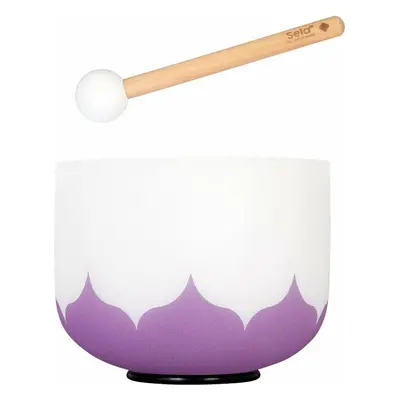 Sela 8“ Crystal Singing Bowl Set Lotus 432Hz B - Violet (Crown Chakra) Az éneklő tál 8" Crown Ch