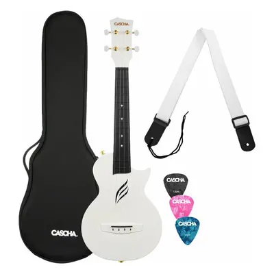 Cascha Carbon Fibre Set White Koncert ukulele