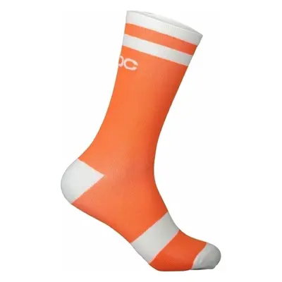 POC Lure MTB Long Sock Zink Orange/Hydrogen White Kerékpáros zoknik