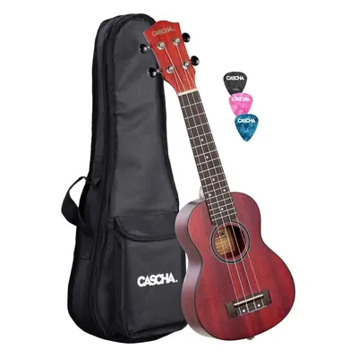 Cascha HH Premium Red Szoprán ukulele