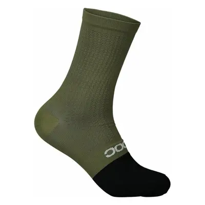 POC Flair Sock Mid Epidote Green/Uranium Black Kerékpáros zoknik