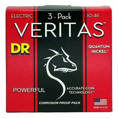 DR Strings VTE-10 Veritas 3-Pack Elektromos gitárhúrok