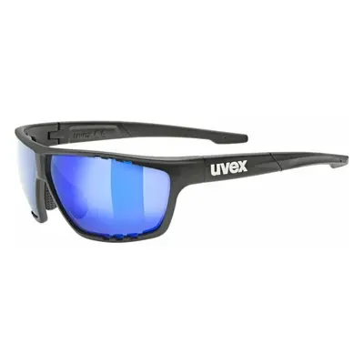 UVEX Sportstyle Black Matt/Mirror Blue Sport szemüveg