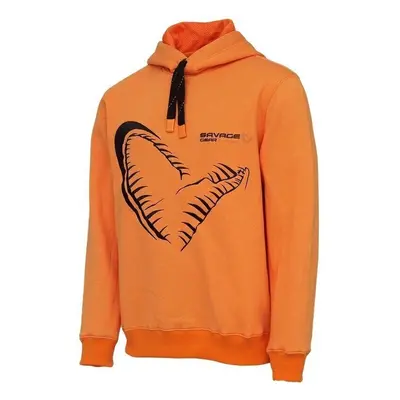 Savage Gear Horgászpulóver Mega Jaw Hoodie Sun Orange