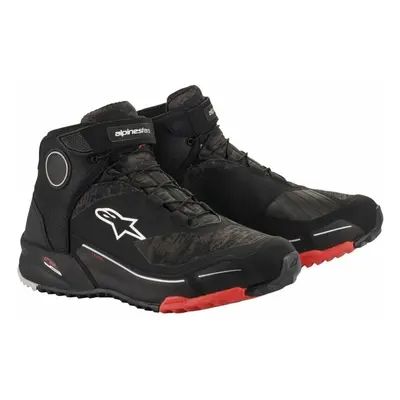 Alpinestars CR-X Drystar Riding Shoes Black/Camo/Red Motoros cipők