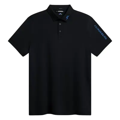 J.Lindeberg Tour Tech Reg Fit Mens Black Rövid ujjú póló