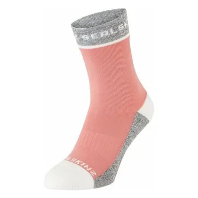 Sealskinz Foxley Mid Length Women's Active Sock Pink/Light Grey/Cream L/XL Kerékpáros zoknik