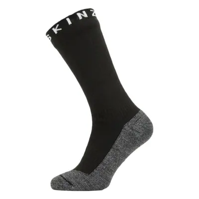 Sealskinz Waterproof Warm Weather Soft Touch Mid Length Sock Black/Grey Marl/White Kerékpáros zo