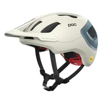 POC Axion Race MIPS Selentine Off-White/Calcite Blue Matt Kerékpár sisak