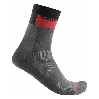 Castelli Blocco Sock Dark Gray S/M Kerékpáros zoknik