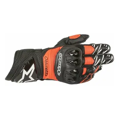 Alpinestars GP Pro R3 Gloves Black/Red Fluorescent Motoros kesztyűk