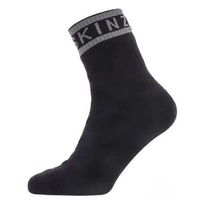 Sealskinz Waterproof Warm Weather Ankle Length Sock With Hydrostop Black/Grey Kerékpáros zoknik