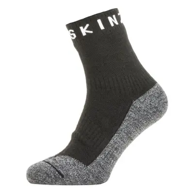 Sealskinz Waterproof Warm Weather Soft Touch Ankle Length Sock Black/Grey Marl/White Kerékpáros 