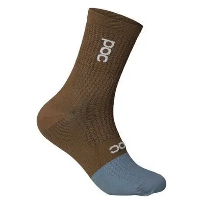 POC Flair Sock Mid Jasper Brown/Calcite Blue Kerékpáros zoknik