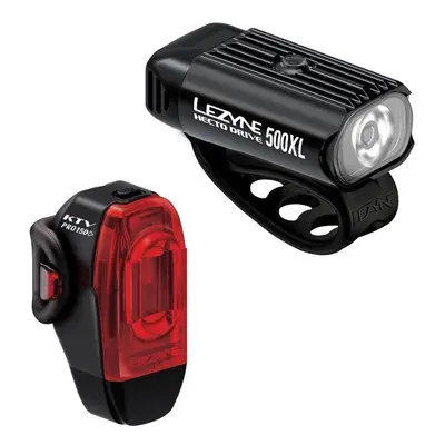 Lezyne Hecto Drive 500XL/KTV Drive Pro+ Pair Black lm-150 lm Elülső-Hátulsó Lámpa szett