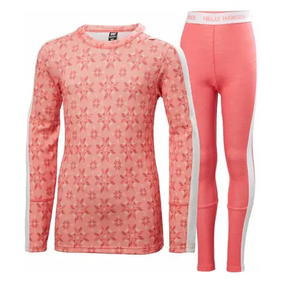 Helly Hansen Juniors Graphic Lifa Merino Set Sunset Pink Termikus fehérnemű