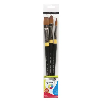 Daler Rowney System3 Acrylic Brush Stiff Synthetic Ecsetkészlet db