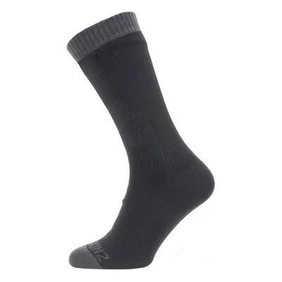 Sealskinz Waterproof Warm Weather Mid Length Sock Black/Grey Kerékpáros zoknik