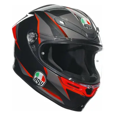 AGV K6 Slashcut Black/Grey/Red Bukósisak