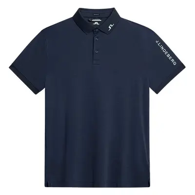 J.Lindeberg Tour Tech Reg Fit Mens Navy Melange Rövid ujjú póló