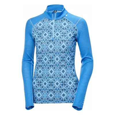 Helly Hansen W Lifa Merino Midweight 2-in-1 Graphic Half-zip Ultra Blue Star Pixel Termikus fehé