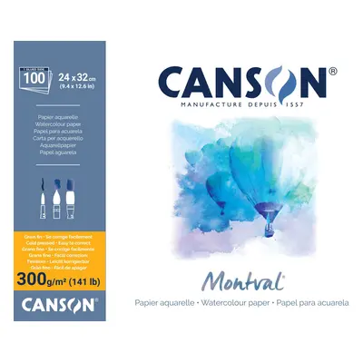 Canson Pad Montval Cold Pressed g Natural White Vázlattömb